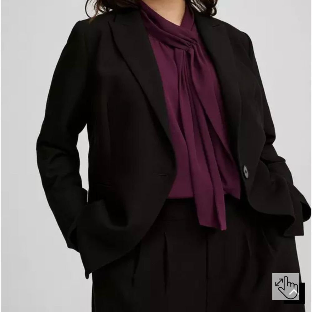 Torrid Classic Tailored Twill Blazer Deep Black Size 3
